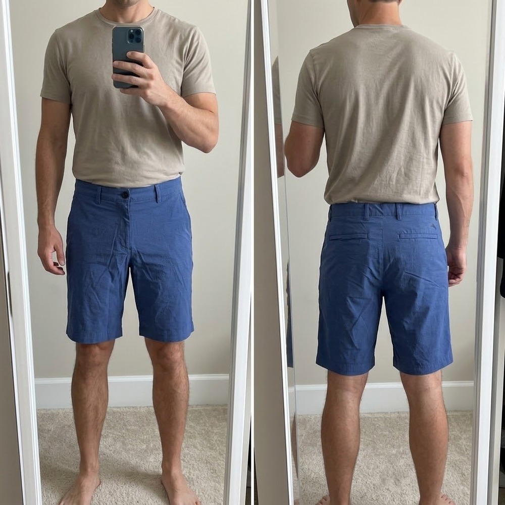 Tommy Bahama IslandZone Chip Shot Golf Shorts Mens 30 Blue Stretch Performance